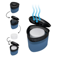 Mavi, Şeftali Kokulu Üçgen Nem Alıcı Aparat - Koku ve Rutubet Giderici 500Gr