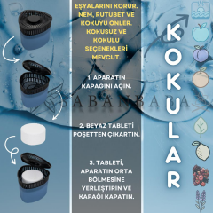 Mavi, Şeftali Kokulu Üçgen Nem Alıcı Aparat - Koku ve Rutubet Giderici 500Gr