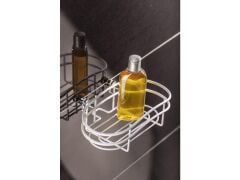 Saban Classic Plus Beyaz Banyo Rafı – Paslanmaz Çelik  24x8x15 cm