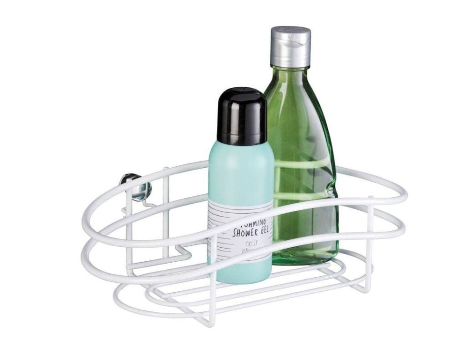 Saban Classic Plus Beyaz Banyo Rafı – Paslanmaz Çelik  24x8x15 cm