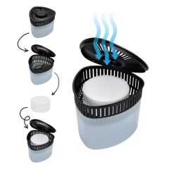 Gri, Vanilya Kokulu Üçgen Nem Alıcı Aparat - Koku ve Rutubet Giderici 500Gr