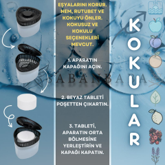 Gri, Vanilya Kokulu Üçgen Nem Alıcı Aparat - Koku ve Rutubet Giderici 500Gr