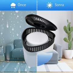 Gri, Vanilya Kokulu Üçgen Nem Alıcı Aparat - Koku ve Rutubet Giderici 500Gr