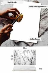 20x30 cm Cam Kesme Tahtası Siyah Üçgenler Desenli