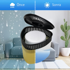 Sarı, Limon Kokulu Üçgen Nem Alıcı Aparat - Koku ve Rutubet Giderici 500Gr