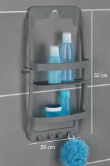 Plastik Banyo Rafı Antrasit