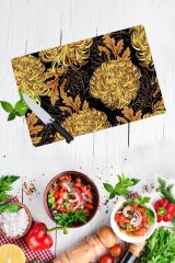 30x40 cm Cam Kesme Tahtası Yörünge Desenli