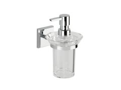 Duvara Monte Sıvı Sabunluk – Krom Kaplama | Şeffaf