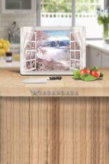 30x40 cm Cam Kesme Tahtası Pencere Desen