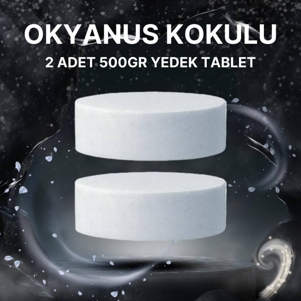 2x500 Gram - Okyanus Kokulu, Nem Alıcı Rutubet Ve Küf Önleyici Yedek Tablet