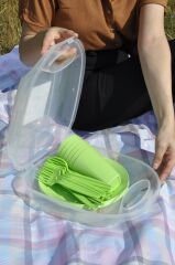 32 Parça Eko Piknik Seti (Yeşil)