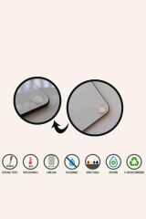 30x40 cm Cam Kesme Tahtası Alacalı Altın Mermer