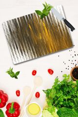 30x40 cm Cam Kesme Tahtası Art Desenli