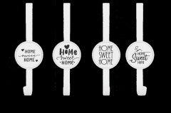 Metal Kapı Arkası Askı –  4'lü Kanca, 28 cm Uzunluk, 8 cm Orta Genişlik, Havlu ve Kıyafet Askısı