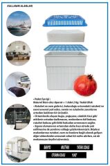 2 Kg. Dikdörtgen Nem Alıcı Aparat Kırmızı Meyva ( 2 Kg. Blok )