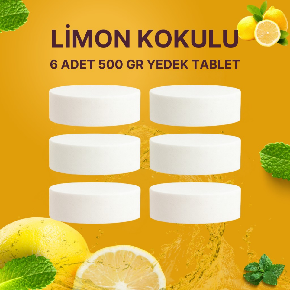 3 Adet 2x500Gr - LİMON - Nem Alıcı Rutubet Giderici Yedek Tablet