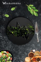 Dijital Cam Kesme Tahtası - Sunum Tabağı| Çap 20