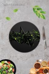 Dijital Cam Kesme Tahtası - Sunum Tabağı| Çap 20