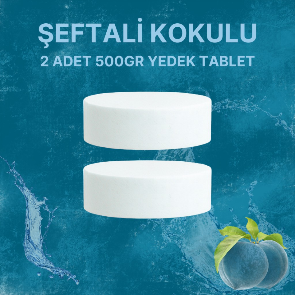 2x500 Gram - Şeftali Kokulu, Nem Alıcı Rutubet Ve Küf Önleyici Yedek Tablet