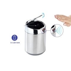 Paslanmaz Çelik Sensörlü Kozmetik Atık Kutusu – 0.8 L, Krom, Otomatik Kapağıyla Temassız Kullanım