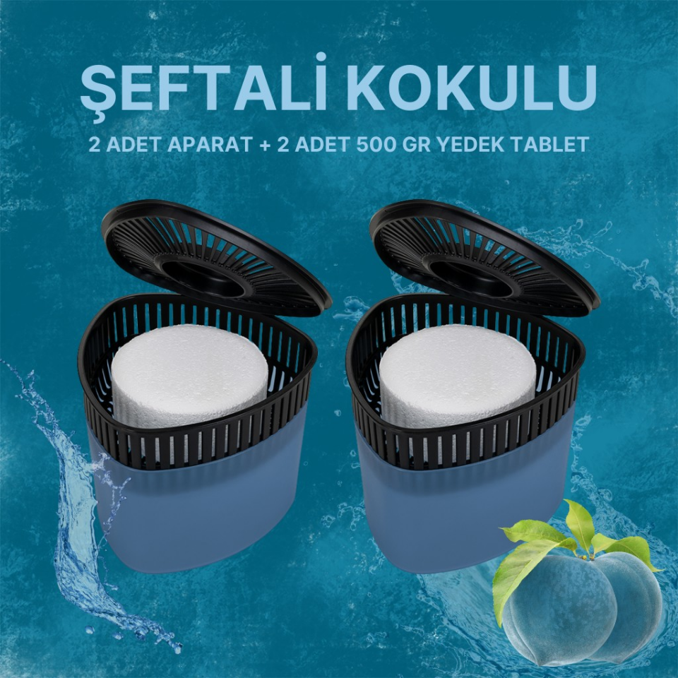 2 Adet 500GR - ŞEFTALİ - Nem Alıcılı Ve Rutubet Giderici Aparat Üçgen (TABLET DAHİL)