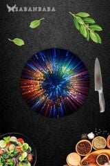 Odak Cam Kesme Tahtası - Sunum Tabağı| Çap 20