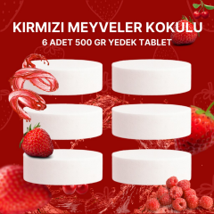 3 Adet 2x500 gr Nem Alıcı Rutubet Ve Küf Önleyici Yedek Tablet Kırmızı Meyve