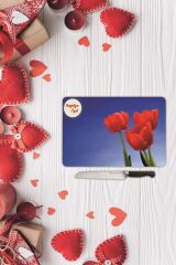 Sevgililer Günü Sevgiliye Özel Yazılı Cam Kesme Tahtası |Sv6| 30 Cm X 40 Cm