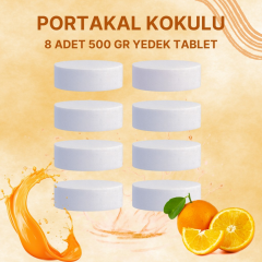 4 Adet 2x500 gr Nem Alıcı Rutubet Ve Küf Önleyici Yedek Tablet Portakal