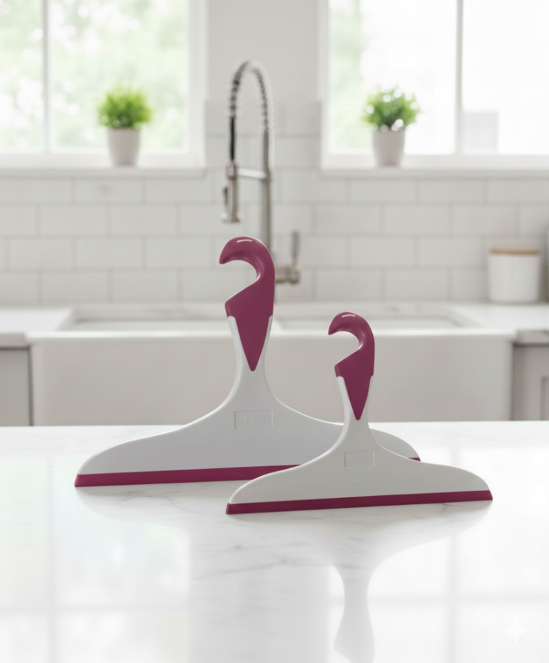 2'Li Takım - Pembe, Çekçek Tezgah Üstü ve Cam Çekpası