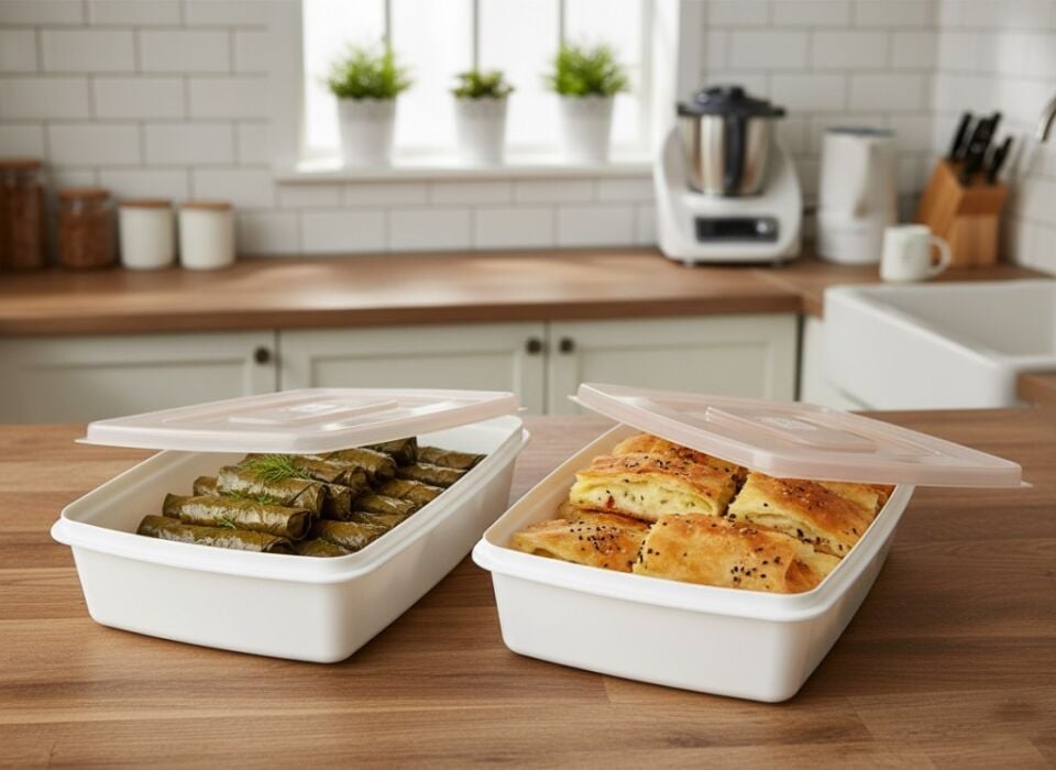 2'li Pembe, Kapaklı Kilitli Saklama Kabı