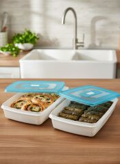 2'li Mavi, Kapaklı Kilitli Saklama Kabı