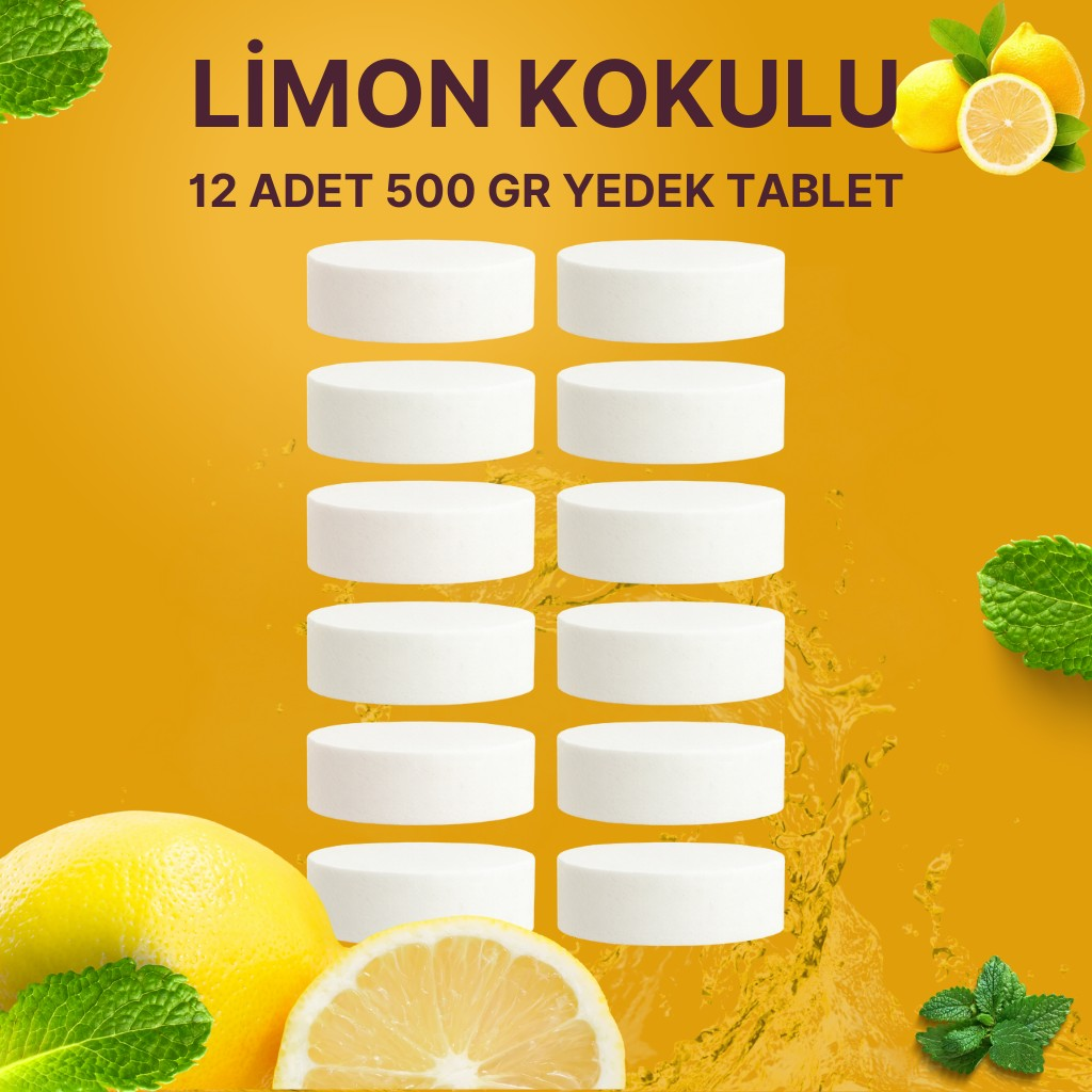 6 Adet 2x500 gr Nem Alıcı Rutubet Ve Küf Önleyici Yedek Tablet Limon