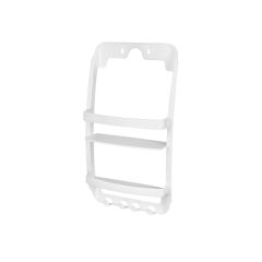 Banyo Rafı Duvara Monte Plastik 3 Katlı Raf Organizer – Askılıklı, Beyaz