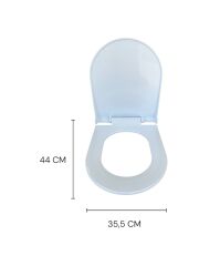 Plastik Gala Soft Klozet Kapağı  K1 – Dayanıklı, Hijyenik, Kolay Montajlı,  (44x35,5 cm)