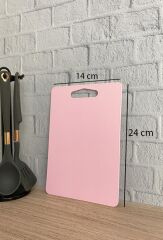 Kesme Tahtası Plastik Pembe 14x24 cm