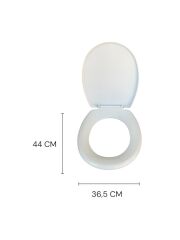 Plastik Akdeniz Soft Klozet Kapağı – Dayanıklı, Hijyenik, Kolay Montajlı, Standart Ölçü (44x35 cm)