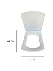 Plastik Oval Soft Klozet Kapağı – Dayanıklı, Hijyenik, Kolay Montajlı, Standart Ölçü (44x35 cm)