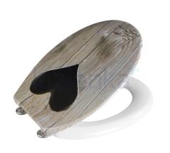 WENKO Kalp Desenli  Duroplast Klozet Kapağı