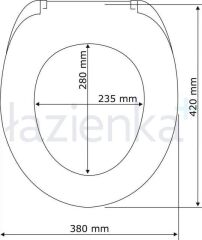 WENKO Kalp Desenli  Duroplast Klozet Kapağı