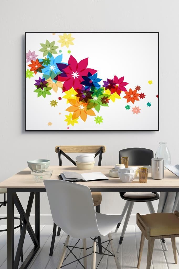 50 x 60 cm Model 2005 Desenli Cam Tablo 4mm Temperli Camdır