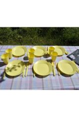 Çantalı Piknik Seti Sarı 30 Parça