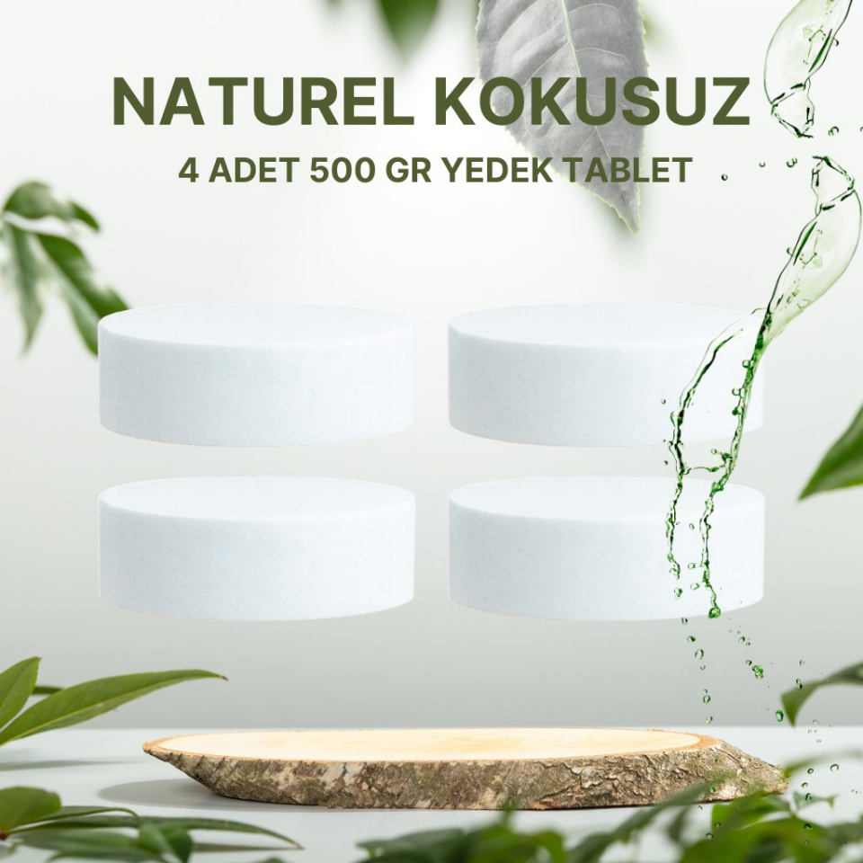 2 Adet 2x500Gr - NATUREL - Nem Alıcı Rutubet Giderici Yedek Tablet
