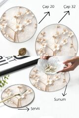 2'li Çap 32 & Çap 20 cm Yapay Güller