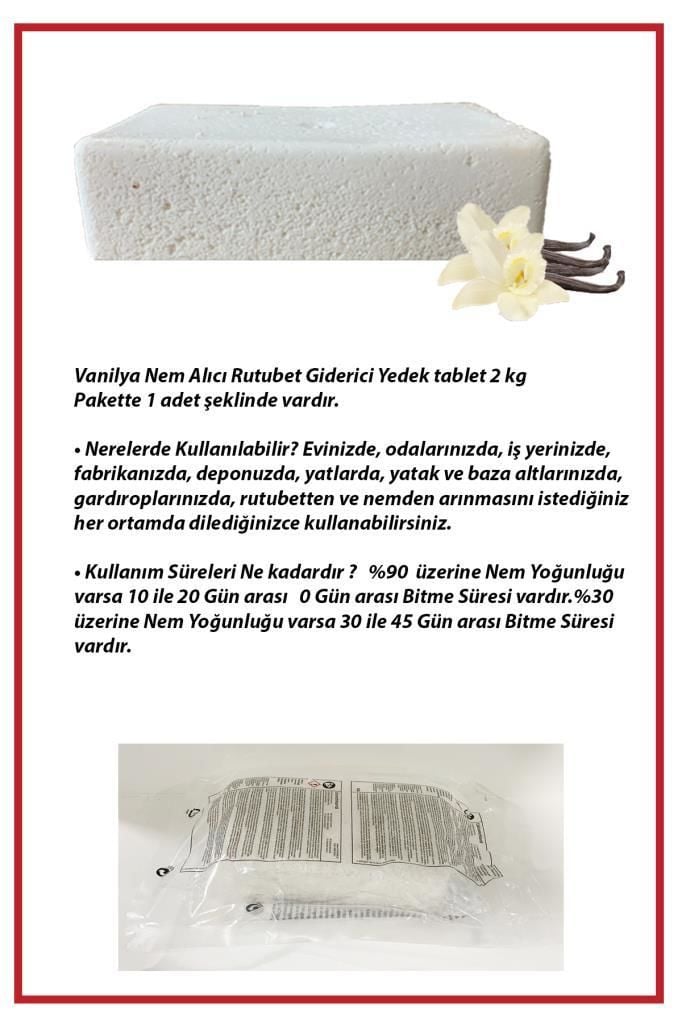 2 Kg. Nem Alıcı Yedek Tablet Vanilya