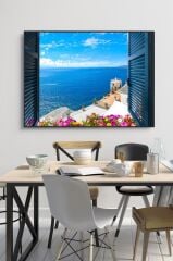 50 x 60 cm Amalfi Desenli Cam Tablo 4mm Temperli Camdır