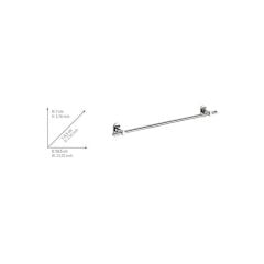 Wenko Power-Loc Uzun Havlu Askısı, Paslanmaz Çelik, 60 cm