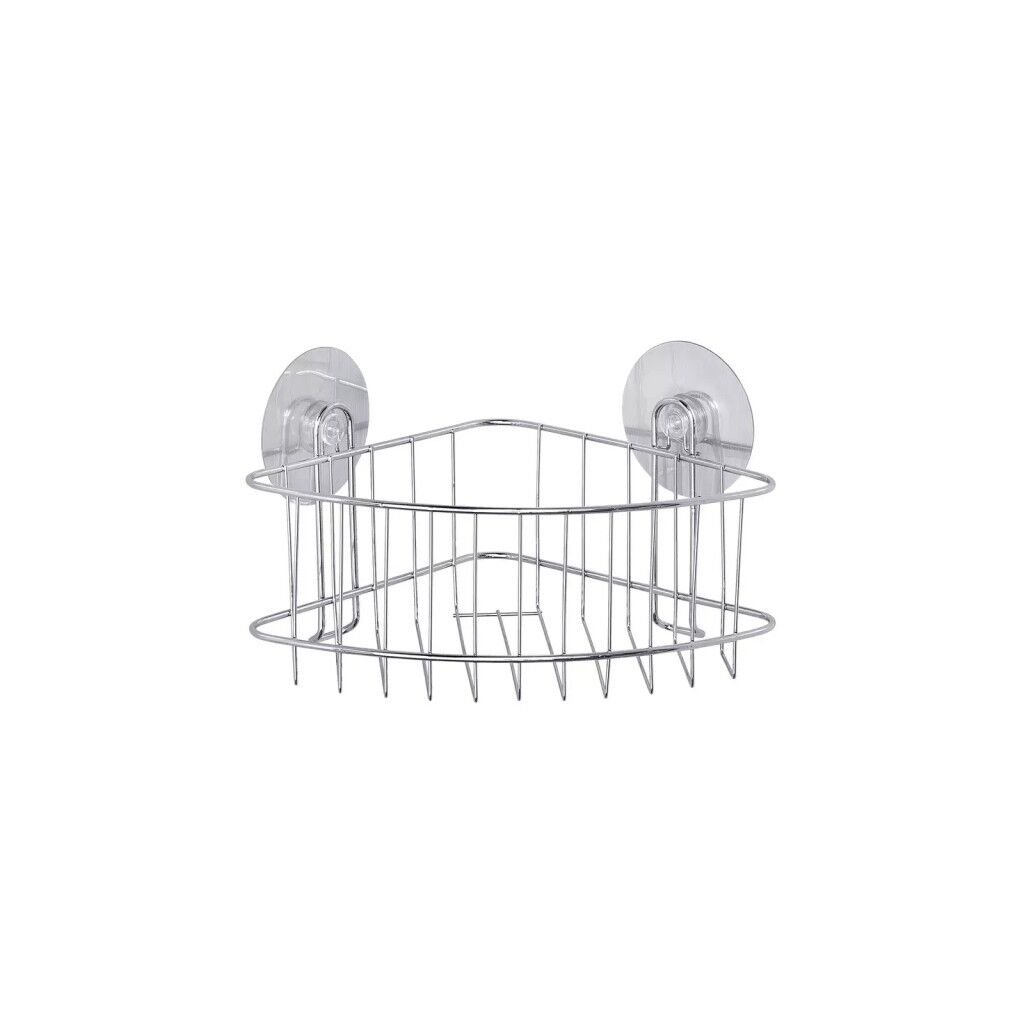 Köşe Duş Rafı – Vakumlu Sistem, Metalik Parlak