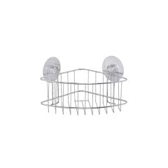 Köşe Duş Rafı – Vakumlu Sistem, Metalik Parlak