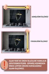 50x60 cm Model 15 Desenli Cam Ocak arkası Koruyucu